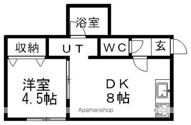 サークルⅠ澄川A棟(1LDK/2階)の間取り写真