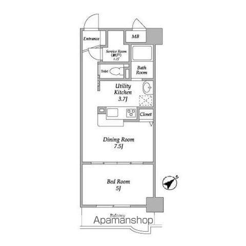 エルグランピア(1SLDK/3階)の間取り写真