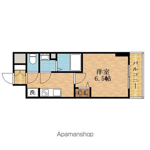 プレサンス桜ノ宮イーサリアル(1K/14階)の間取り写真