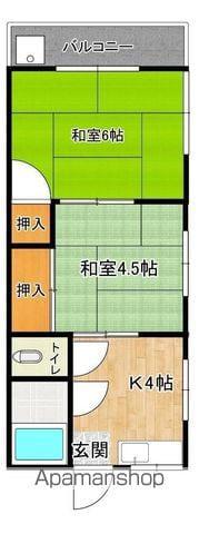 宮地マンション(2K/3階)の間取り写真