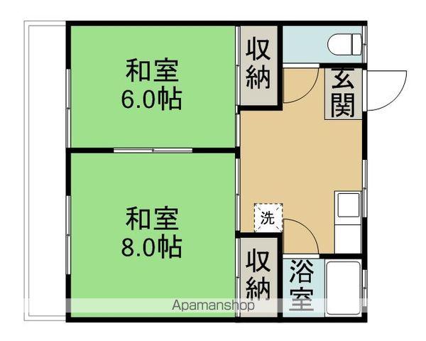 メゾン石川(2DK/2階)の間取り写真