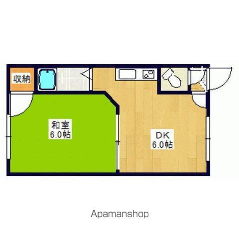 コーポシルビア(1DK/2階)の間取り写真