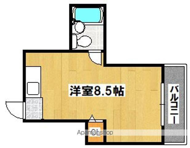 ロイヤルコート1番館(ワンルーム/2階)の間取り写真