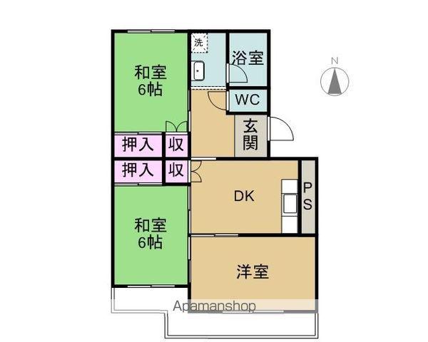 メゾン東大垣(3DK/1階)の間取り写真