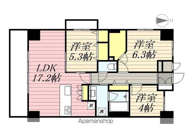 クラウドクレスト栄町(3LDK/7階)の間取り写真