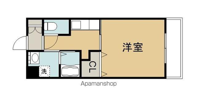 WINDOM中島西(1K/1階)の間取り写真