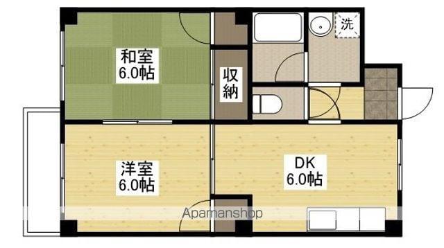 東雲森本ビル2号棟(2DK/2階)の間取り写真