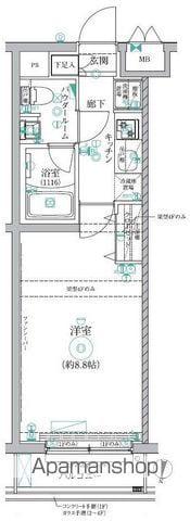 レアライズ新小岩(1K/4階)の間取り写真