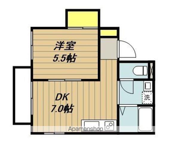 カーサ・フォルテ蕨(1DK/2階)の間取り写真