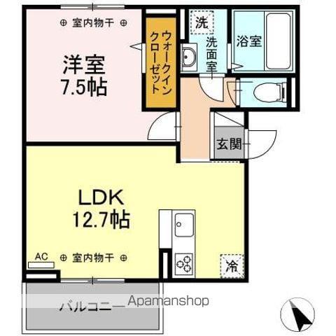 メイプルツリーハイツ(1LDK/3階)の間取り写真