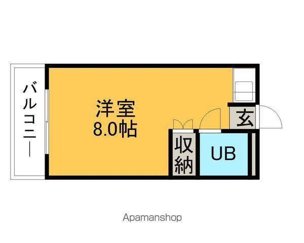 サンライズ48(ワンルーム/3階)の間取り写真
