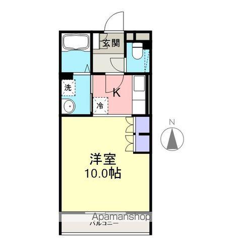 ガーデナ福島(ワンルーム/2階)の間取り写真