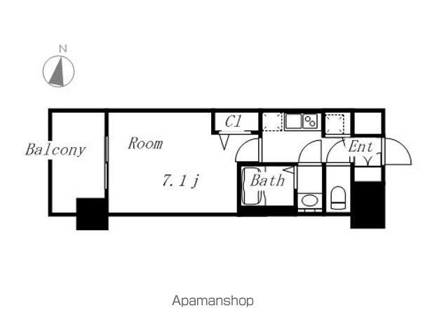 プレサンス大須観音(1K/9階)の間取り写真