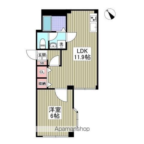 イイダコーポ(1LDK/B1階)の間取り写真