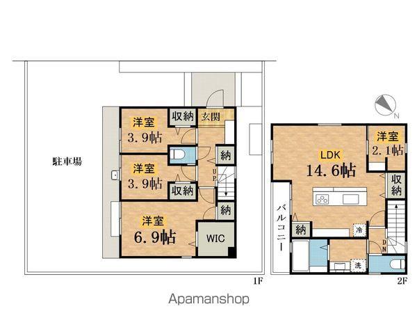 京王電鉄京王線 平山城址公園駅 徒歩10分 2階建 築2年(4LDK)の間取り写真