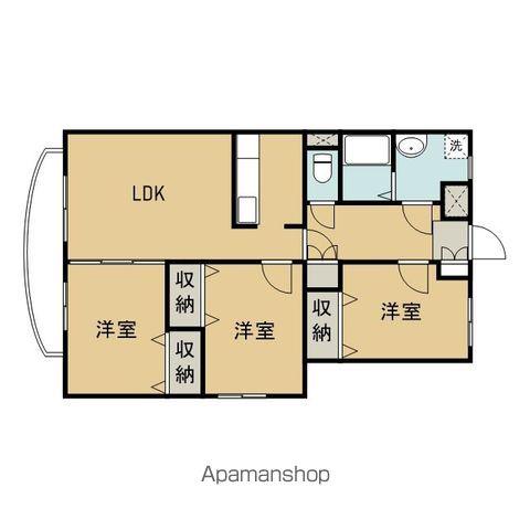 アルソ津志田(3LDK/3階)の間取り写真