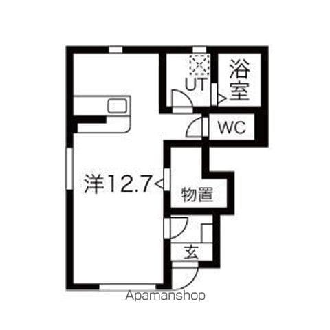 ラメール(ワンルーム/1階)の間取り写真