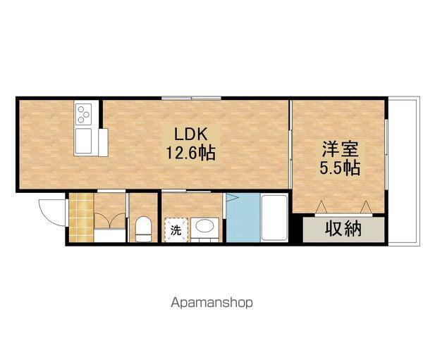 ブライトグランデ大津南志賀(1LDK/3階)の間取り写真
