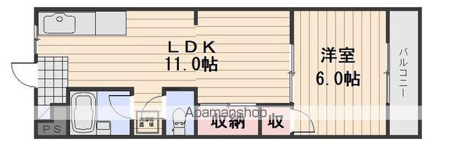 ラピーヌ福島(1LDK/2階)の間取り写真