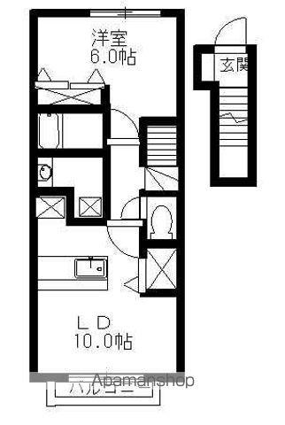 サニー沢津(1LDK/2階)の間取り写真