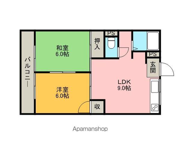 パインヒルズ瀬戸(2LDK/2階)の間取り写真