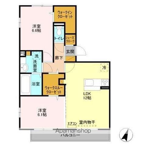 アネシス2(2LDK/3階)の間取り写真