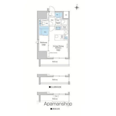 スタイリオ蒲田ウエスト(1LDK/6階)の間取り写真