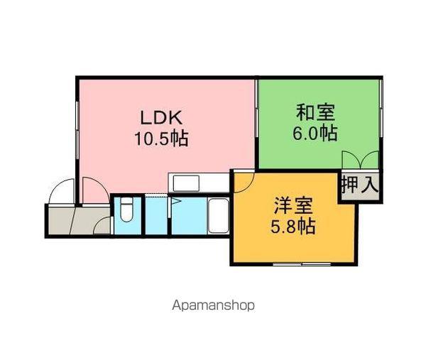 オークハイツ(2LDK/2階)の間取り写真