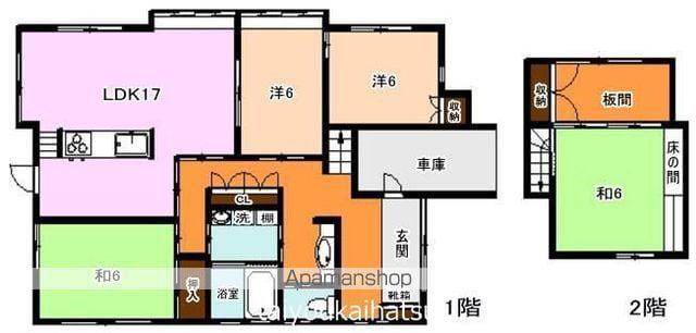 指宿枕崎線 宇宿駅 徒歩18分 2階建 築39年(4LDK)の間取り写真