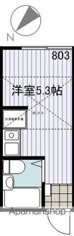 リヴ氷川台(ワンルーム/2階)の間取り写真