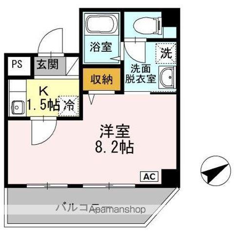 SIRIUS(1K/2階)の間取り写真