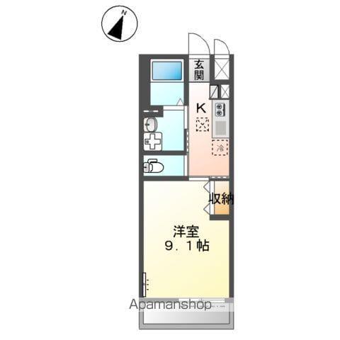 サンライズ(1K/1階)の間取り写真