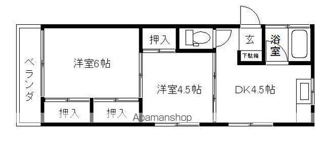 いずみアパート(2DK/2階)の間取り写真
