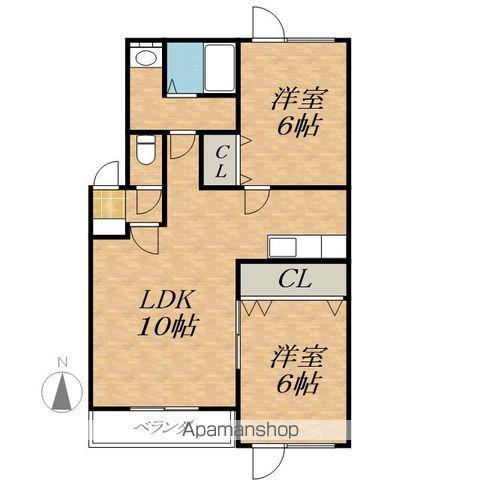 エクステリアⅢ(2LDK/2階)の間取り写真