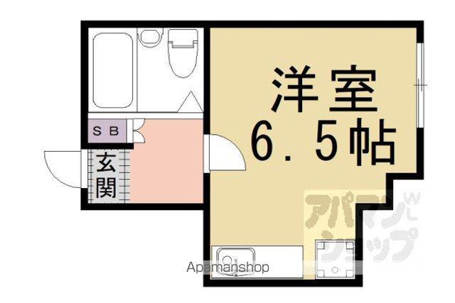 ルピエ四条(ワンルーム/6階)の間取り写真