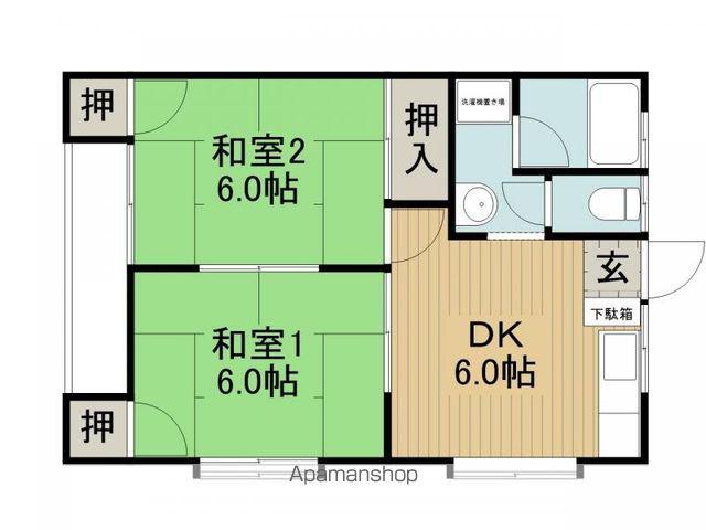 パーラー大藤(2DK/2階)の間取り写真