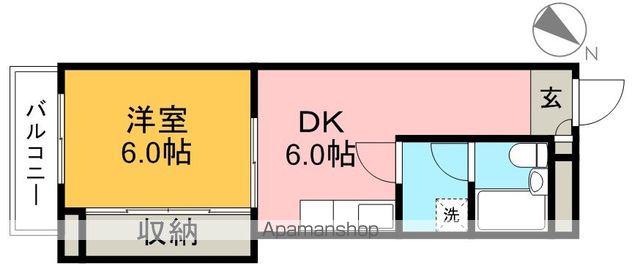 ドルフ高須(1DK/2階)の間取り写真