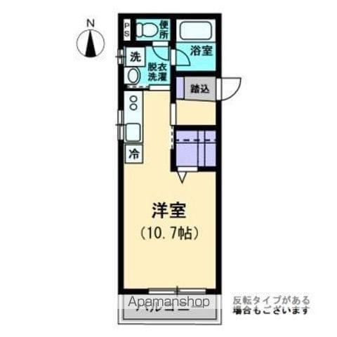 MAISON DE QUATRE Ⅱ(ワンルーム/1階)の間取り写真