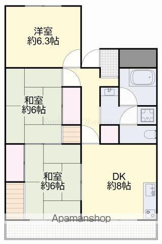 ガーデンコートほなみ(3DK/1階)の間取り写真
