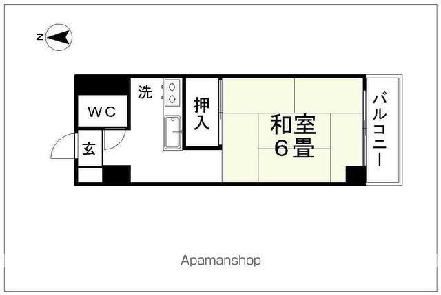 アルプスハイツ(1K/2階)の間取り写真