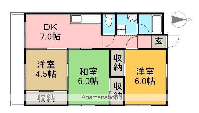 坂本ビル(3DK/3階)の間取り写真