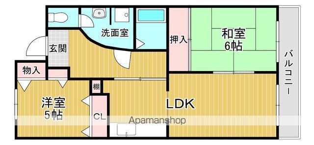 サンクス第三ハイツ(3LDK/1階)の間取り写真