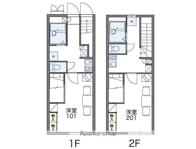 レオパレスハナミズキ(1K/1階)の間取り写真