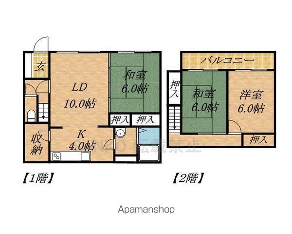 札幌市東豊線 環状通東駅 徒歩6分 2階建 築52年(3LDK)の間取り写真