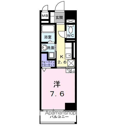 ホワイトメゾン新栄(1K/3階)の間取り写真