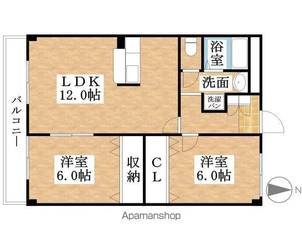 セイフティ日比野(2LDK/2階)の間取り写真