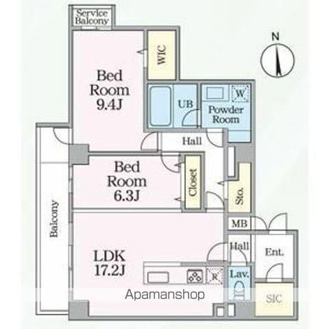 E-CITY大須(2LDK/13階)の間取り写真