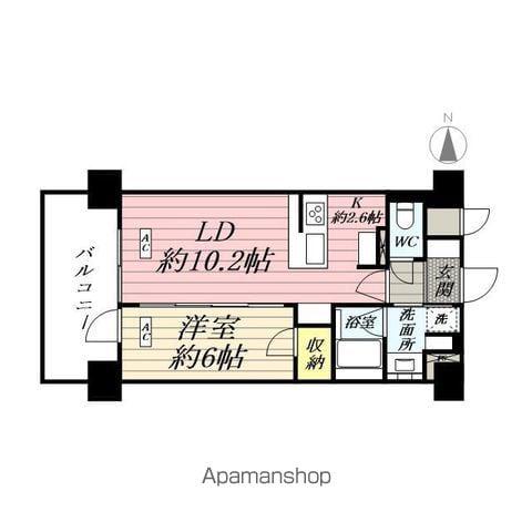 RESIDENCE PLAZA横手駅前(1LDK/3階)の間取り写真
