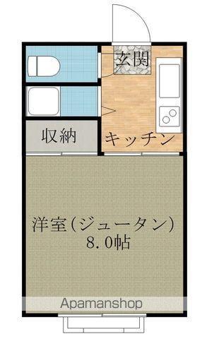 カーサCALM(1K/2階)の間取り写真
