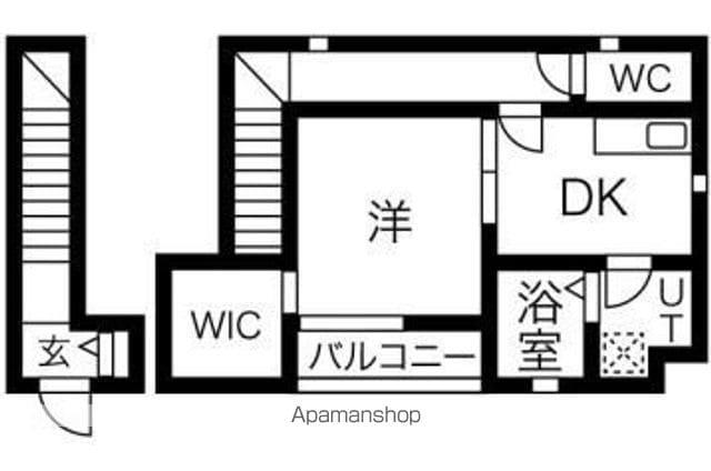 BELL SECAND(1DK/2階)の間取り写真